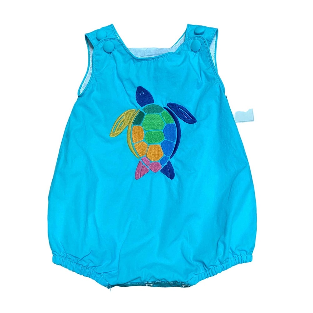 Lil Cactus Sea Turtle Bubble Romper 3-6 months